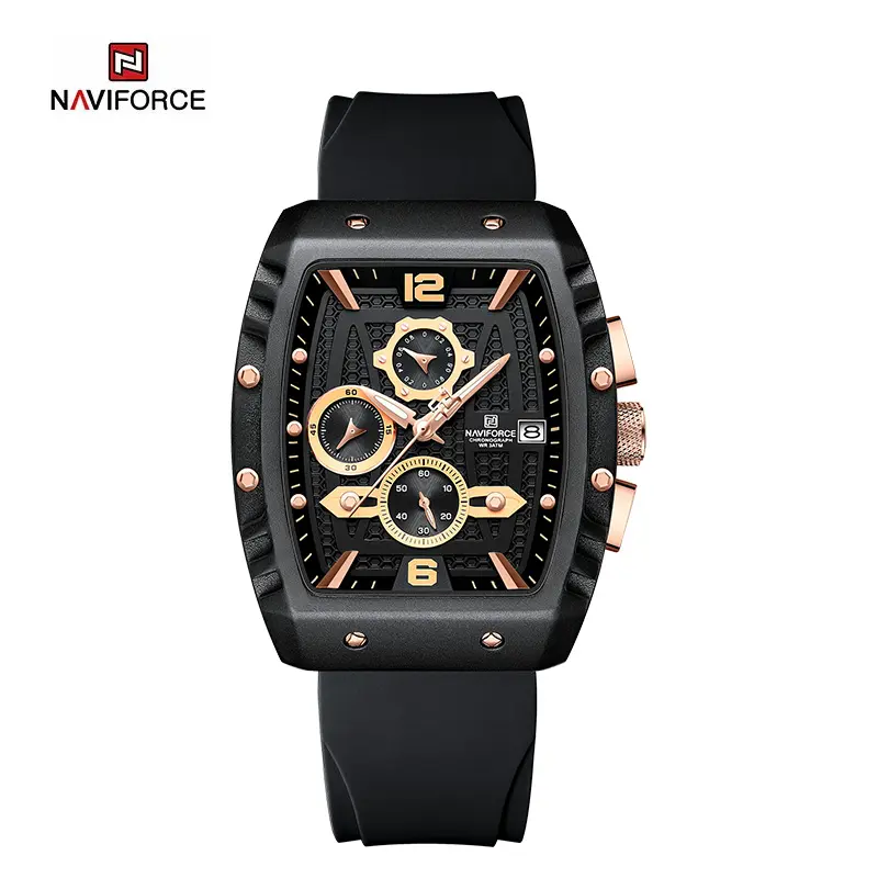 ساعت مچی مردانه نیوی فورس مدل NAVIFORCE 9234 - رزگلد مشکی