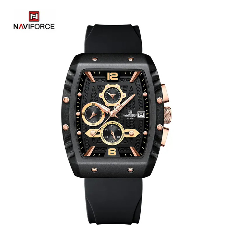 ساعت مچی مردانه نیوی فورس مدل NAVIFORCE 9234 - رزگلد مشکی
