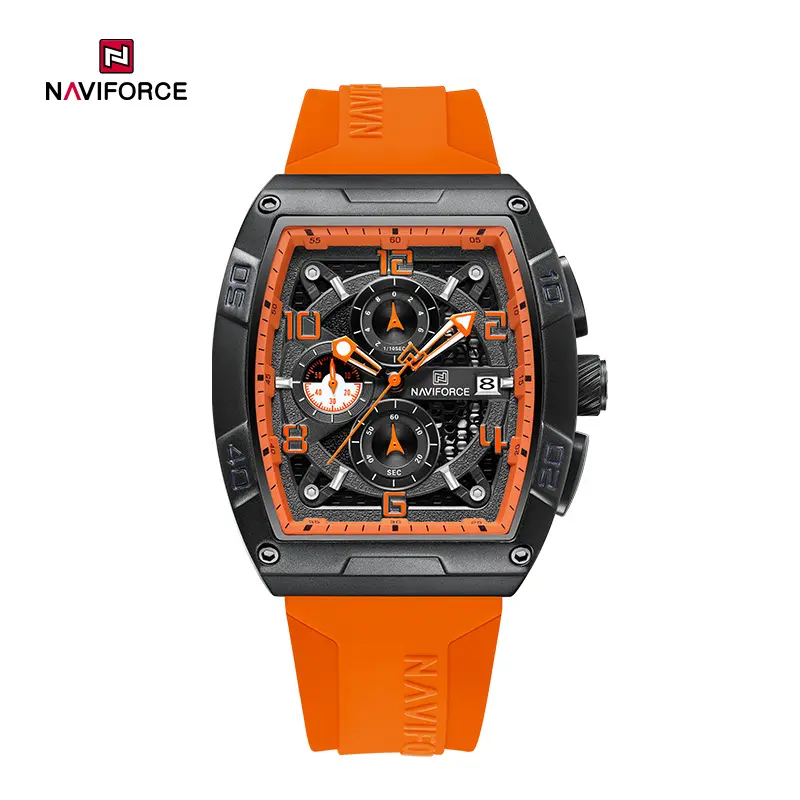 ساعت مچی مردانه نیوی فورس مدل NAVIFORCE 8052 - مشکی نارنجی