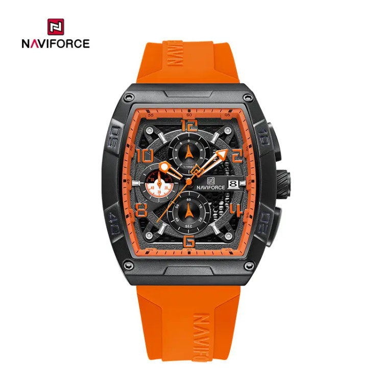 ساعت مچی مردانه نیوی فورس مدل NAVIFORCE 8052 - مشکی نارنجی