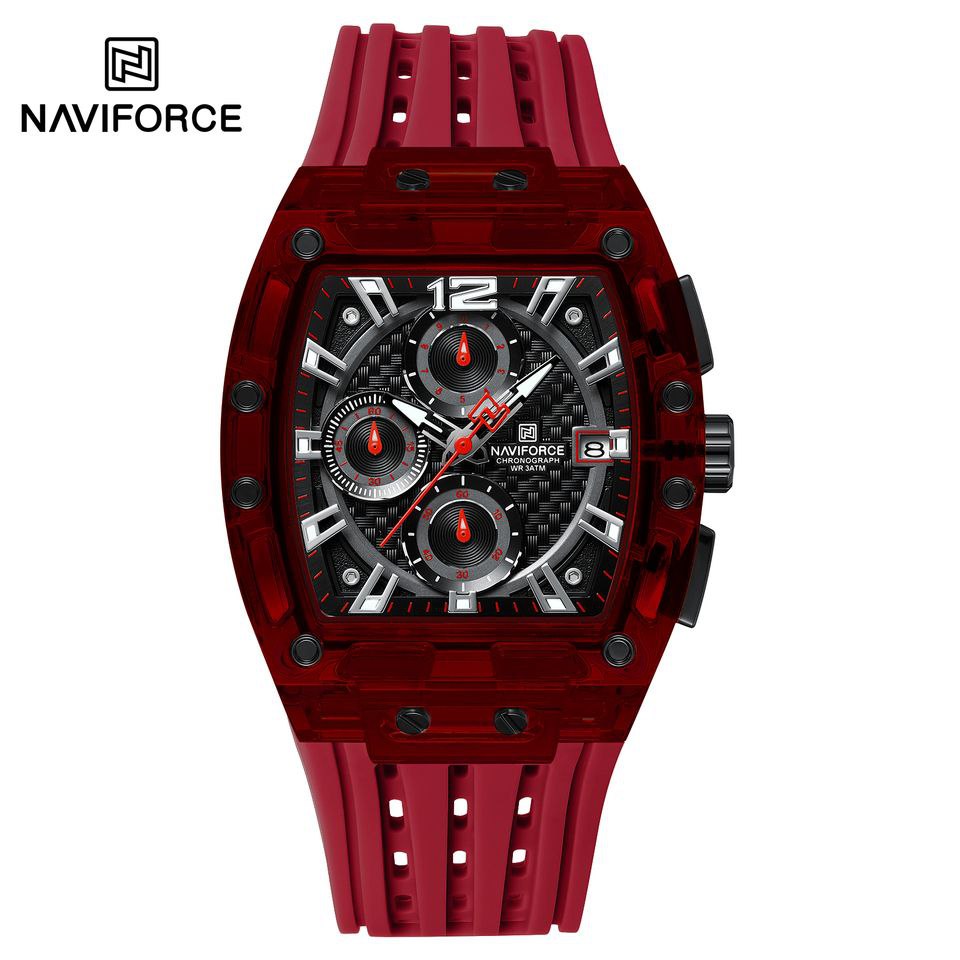 ساعت مچی مردانه نیوی فورس مدل NAVIFORCE 7105 - مشکی قرمز