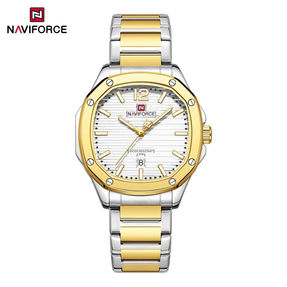 ساعت مچی مردانه نیوی فورس مدل NAVIFORCE 9243 - نقره ای طلایی