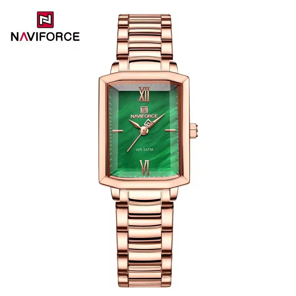 ساعت مچی زنانه نیوی فورس مدل NAVIFORCE 5039 - رزگلد سبز