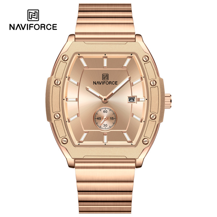 ساعت مچی مردانه نیوی فورس مدل NAVIFORCE 8068 - رزگلد