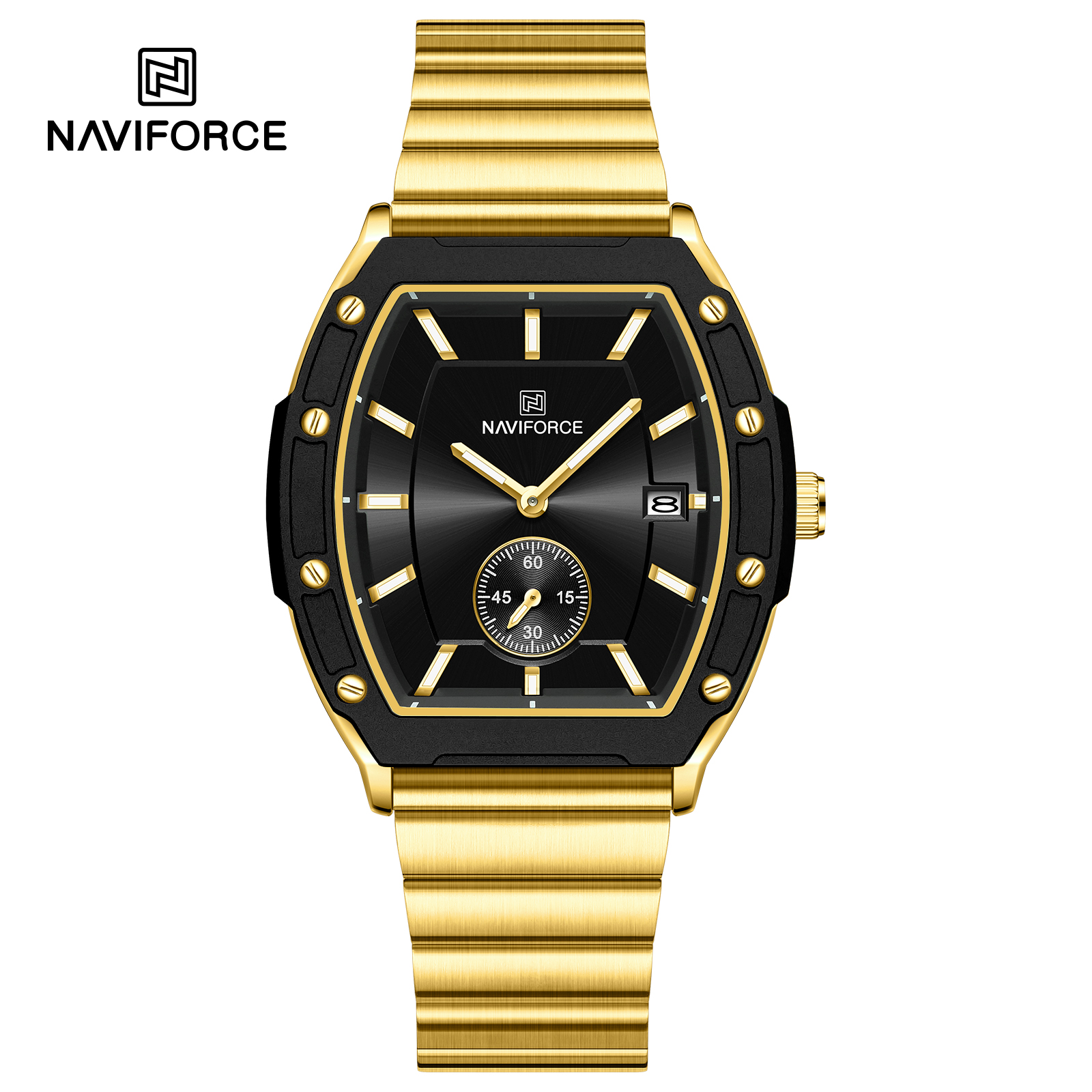 ساعت مچی زنانه نیوی فورس مدل NAVIFORCE 8068 - طلایی مشکی