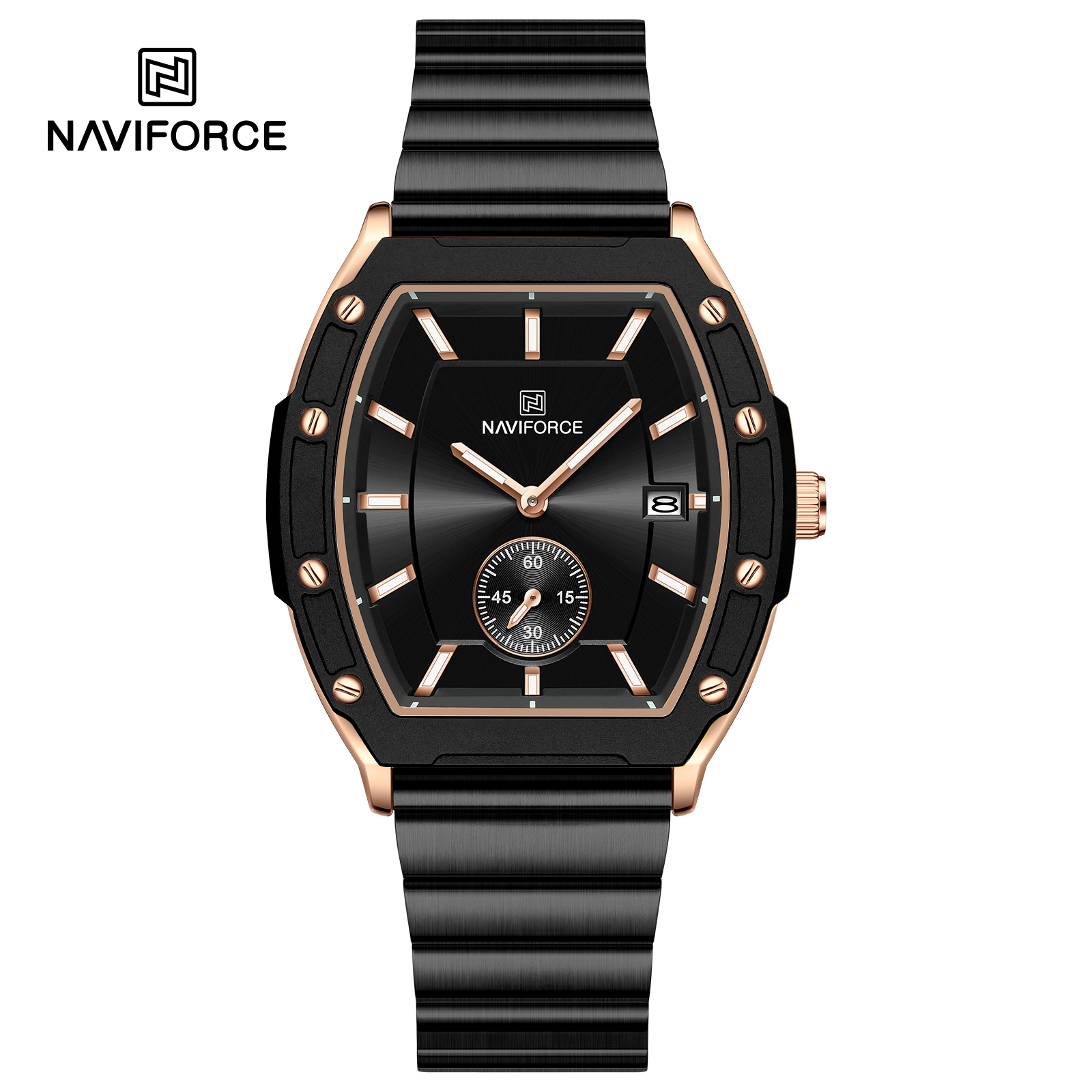 ساعت مچی زنانه نیوی فورس مدل NAVIFORCE 8068 - مشکی رزگلد