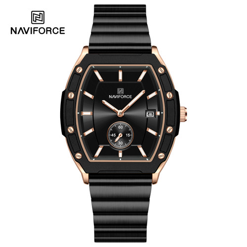 ساعت مچی زنانه نیوی فورس مدل NAVIFORCE 8068 - مشکی رزگلد