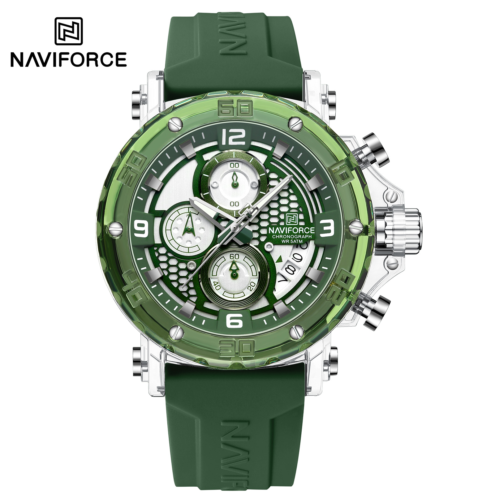ساعت مچی مردانه نیوی فورس مدل NAVIFORCE 7123 - سفید سبز