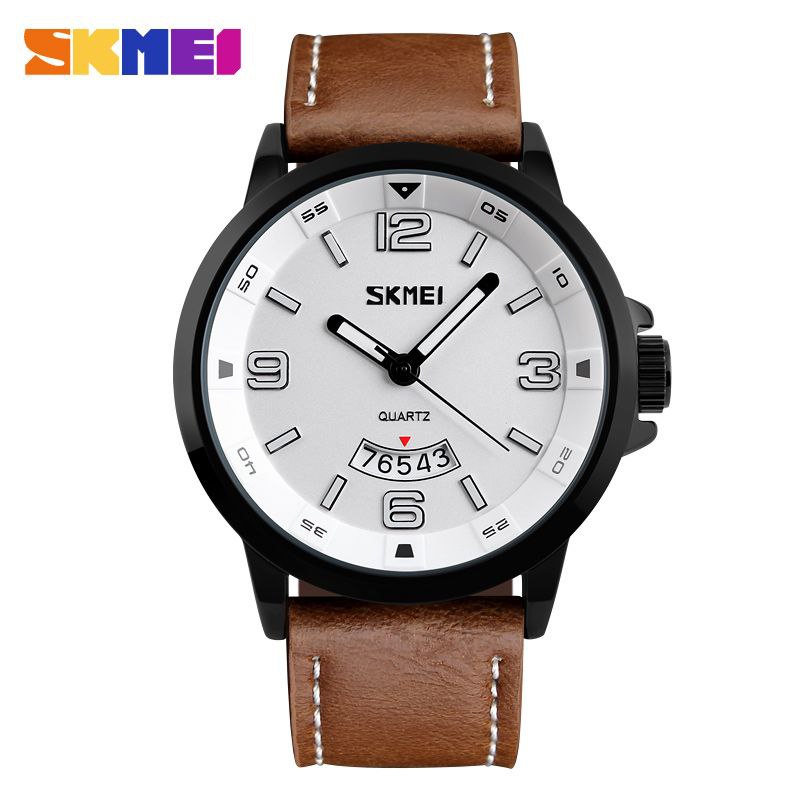 ساعت مچی مردانه اسکمی مدل 9115 SKMEI - قهوه ای سفید