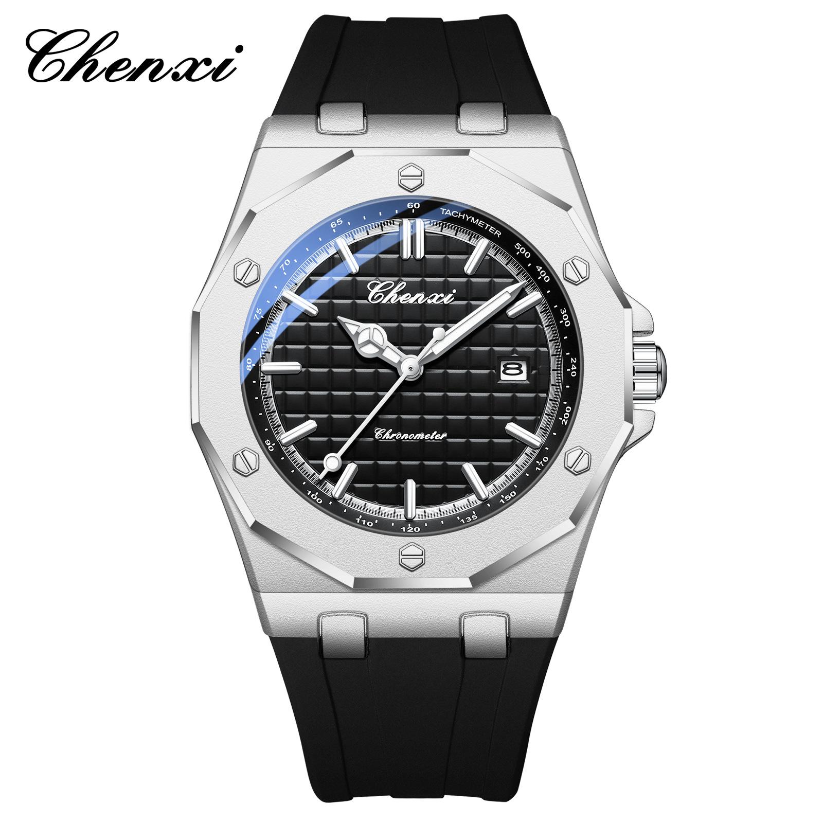 ساعت مچی مردانه چنکسی مدل CHENXI 8268 - نقره ای مشکی