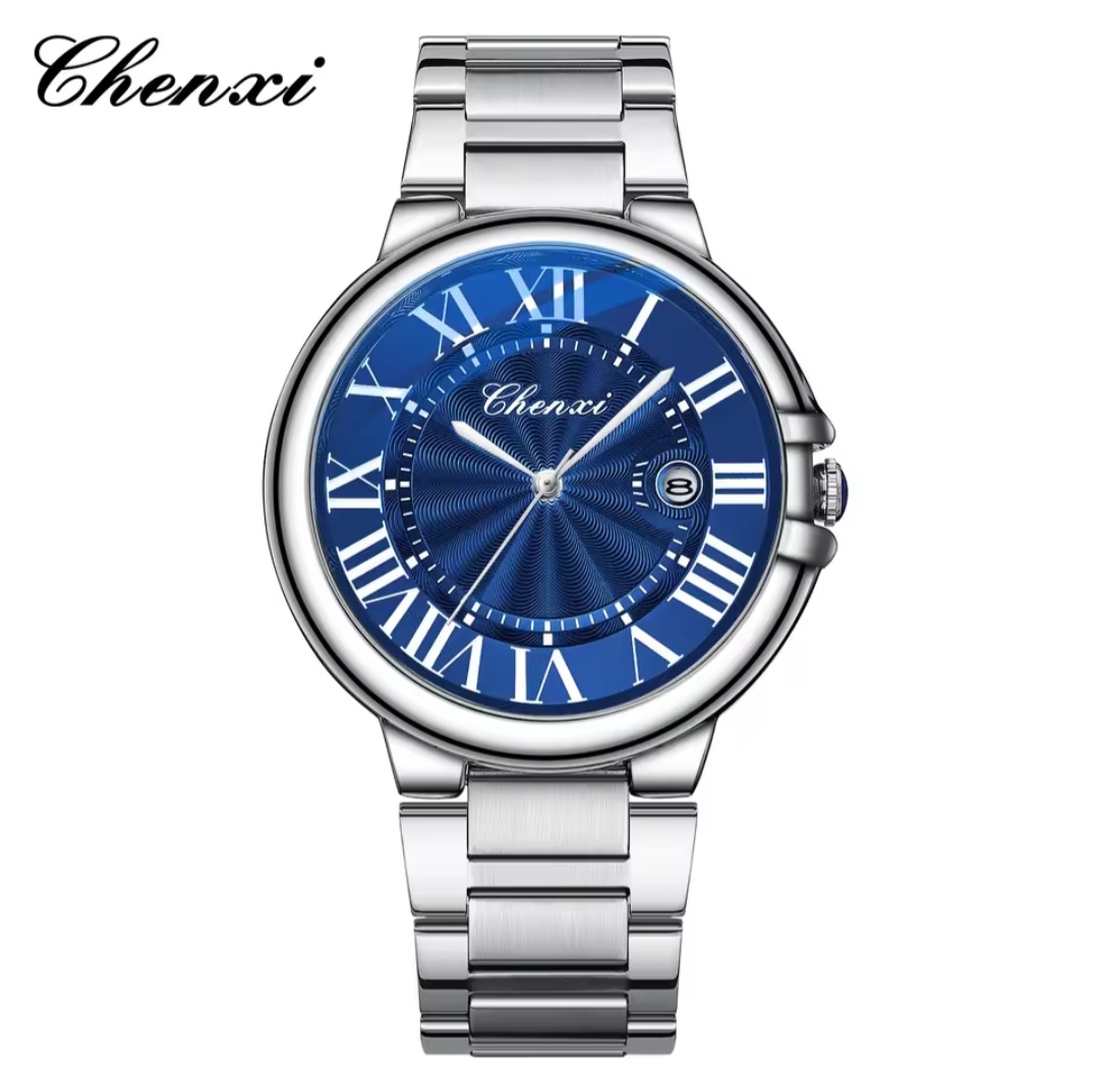 ساعت مچی مردانه چنکسی مدل CHENXI 039 - نقره ای آبی