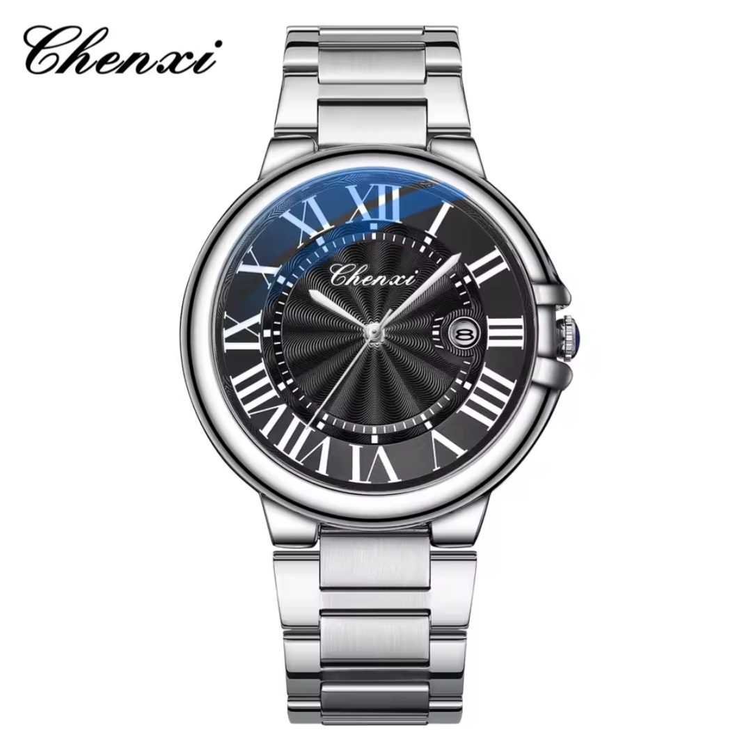 ساعت مچی مردانه چنکسی مدل CHENXI 039 - نقره ای مشکی