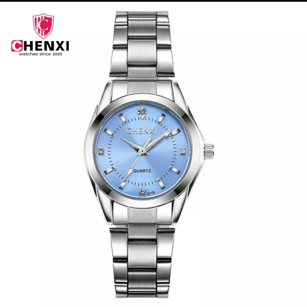 ساعت مچی زنانه چنکسی مدل CHENXI 006 - نقره ای آبی