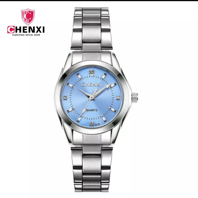 ساعت مچی زنانه چنکسی مدل CHENXI 006 - نقره ای آبی