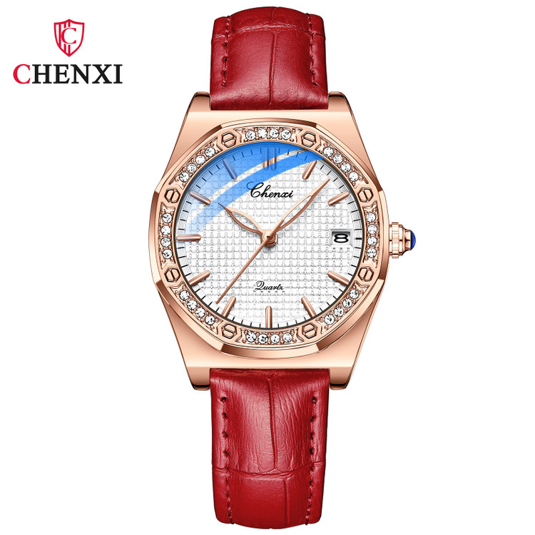 ساعت مچی زنانه چنکسی مدل CHENXI 8248 - قرمز