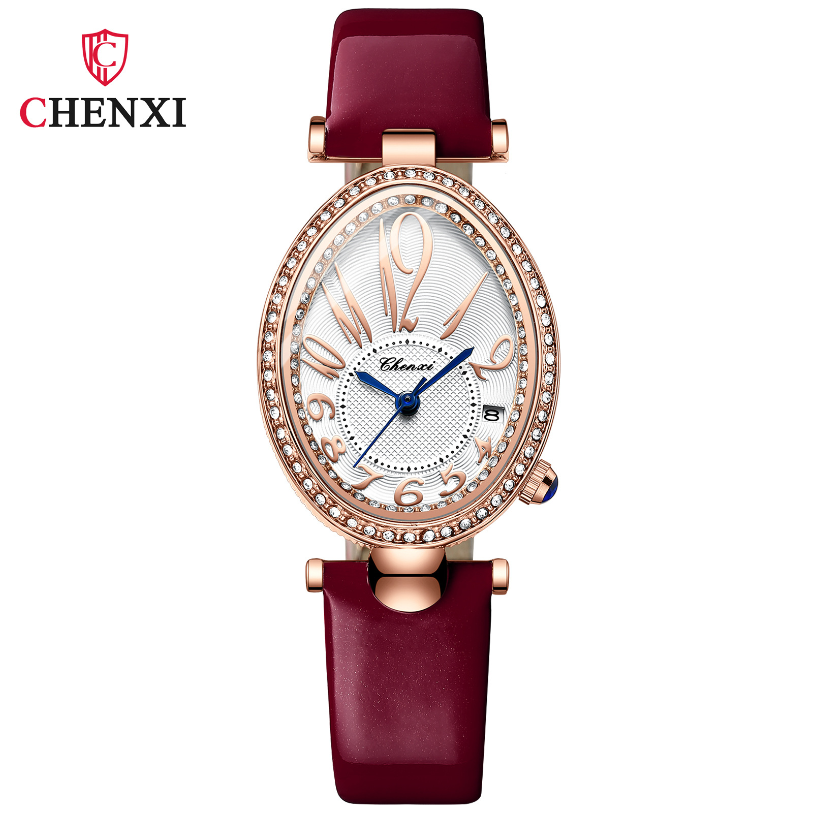 ساعت مچی زنانه چرم چنکسی مدل CHENXI 326 - بنفش