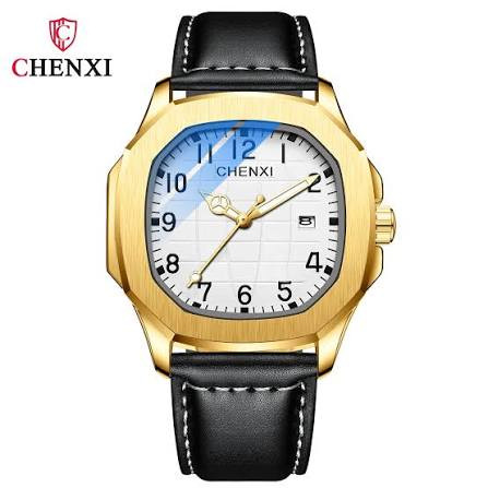 ساعت مچی مردانه چنکسی مدل CHENXI 8213 - طلایی صفحه سفید