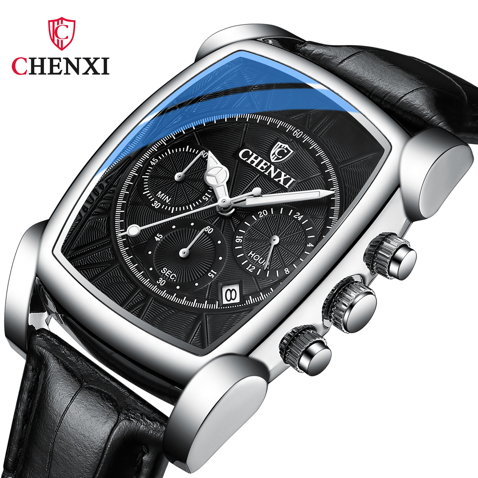 ساعت مچی مردانه چنکسی مدل CHENXI 909 - نقره ای مشکی