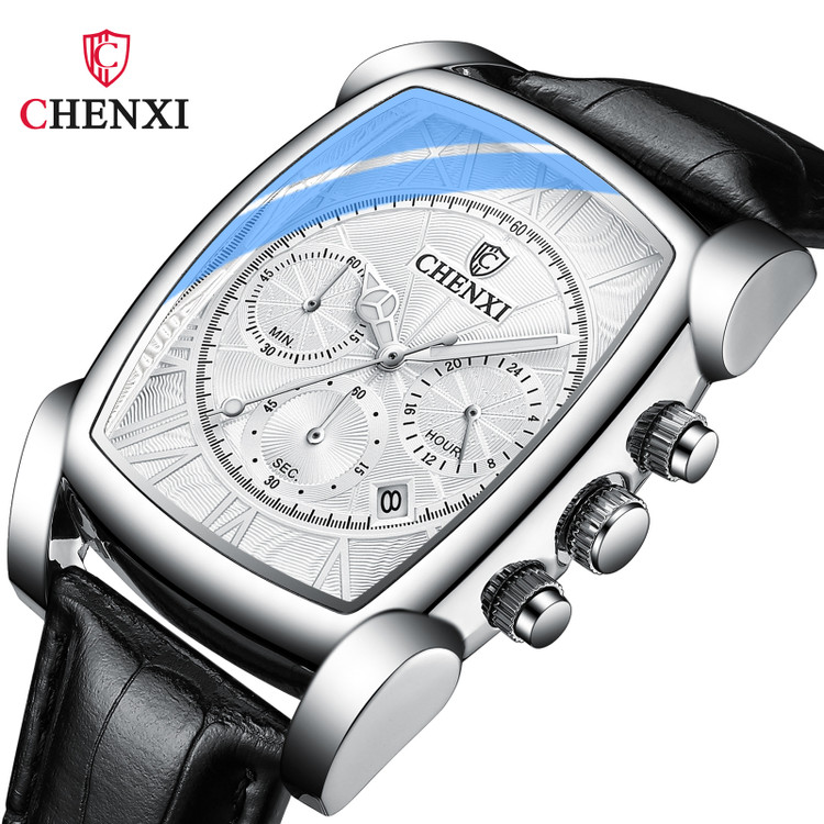 ساعت مچی مردانه چنکسی مدل CHENXI 909 - نقره ای