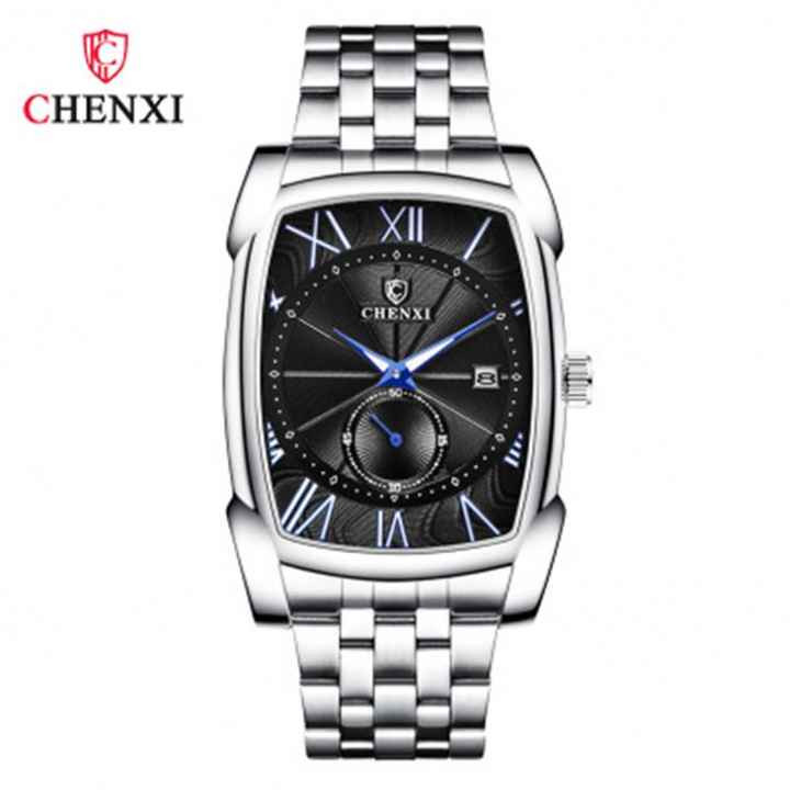 ساعت مچی مردانه چنکسی مدل CHENXI 8209 - نقره ای مشکی استیل