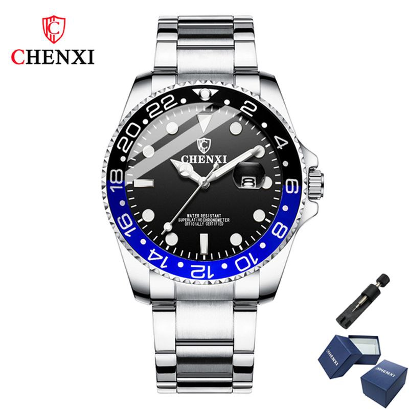 ساعت مچی مردانه چنکسی مدل CHENXI 085 - نقره ای مشکی