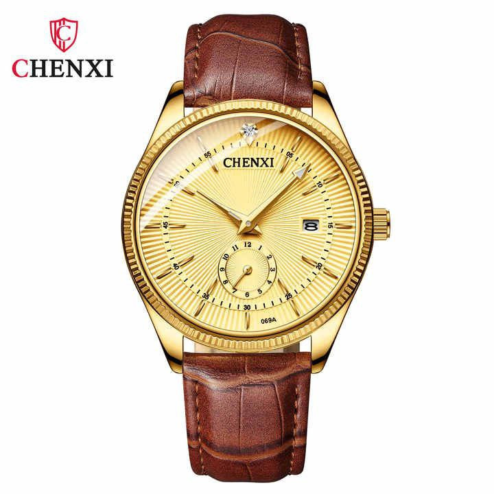 ساعت مچی مردانه چنکسی مدل CHENXI 069 - طلایی