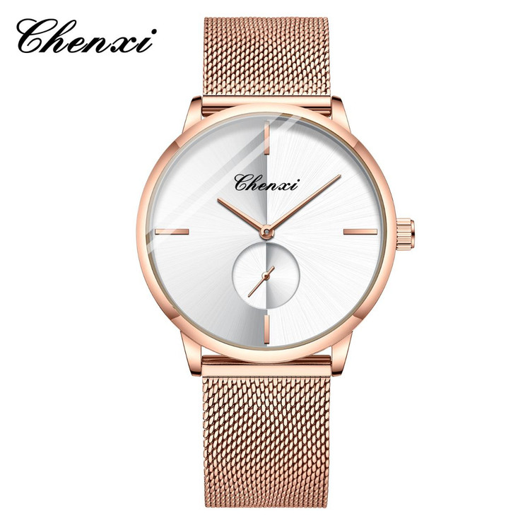 ساعت مچی مردانه چنکسی مدل CHENXI 061 - رزگلد نقره ای
