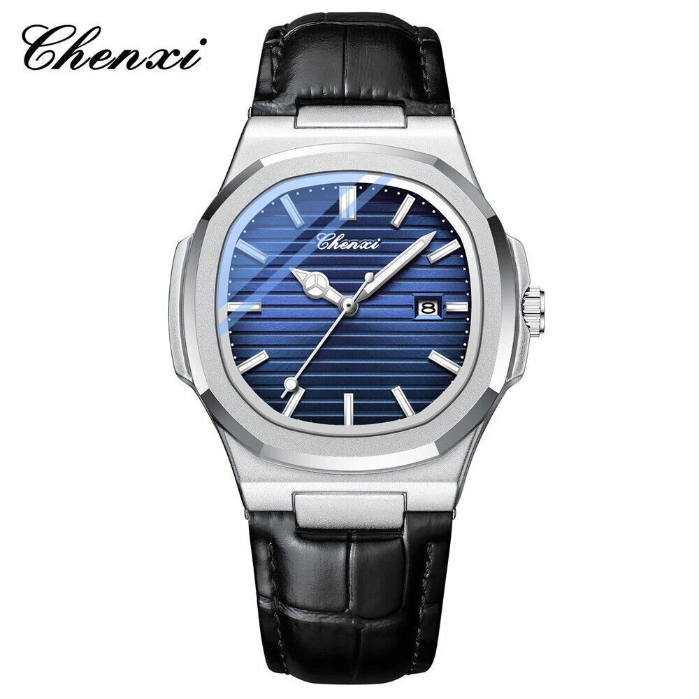 ساعت مچی مردانه چنکسی مدل CHENXI 8222 - چرم آبی