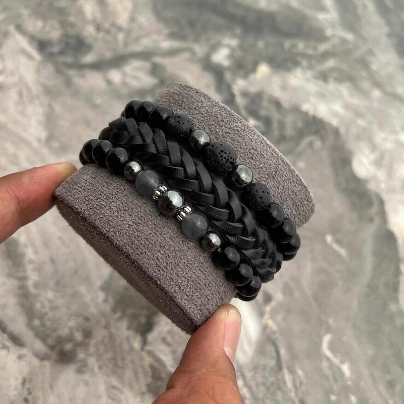 دستبند ۳لاین STONE {کد۱۰۸۱}