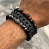 دستبند ۳لاین STONE {کد۱۰۸۰}