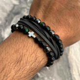دستبند ۳لاین STONE {کد۱۰۷۸}