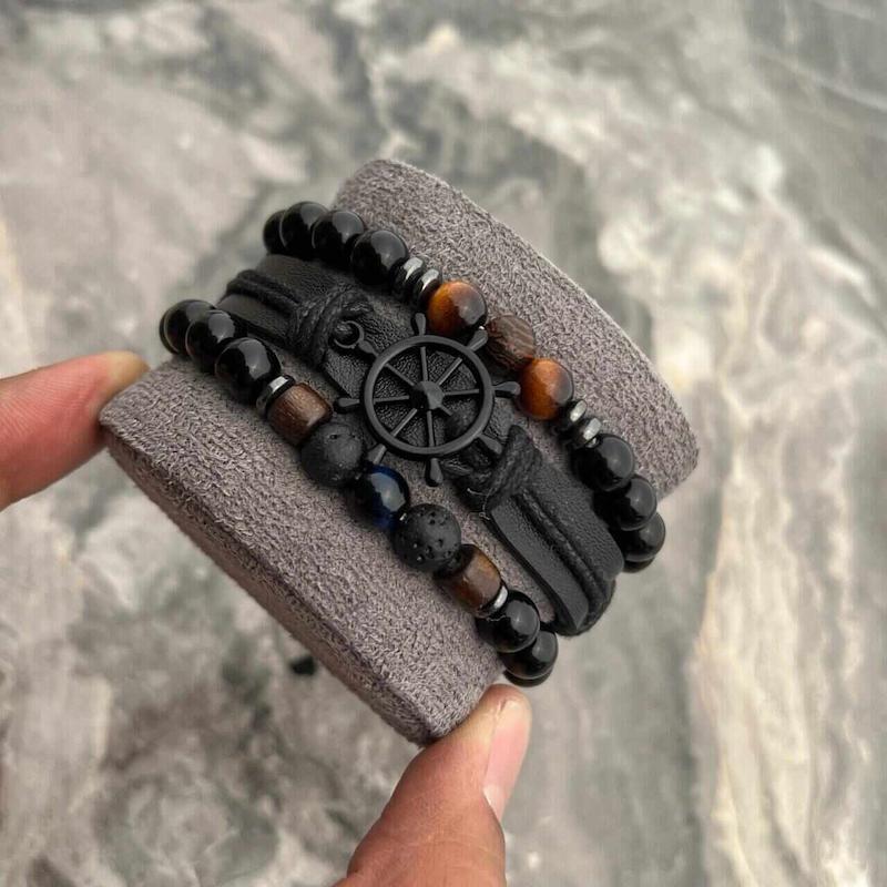 دستبند ۳لاین STONE {کد۱۰۷۷}