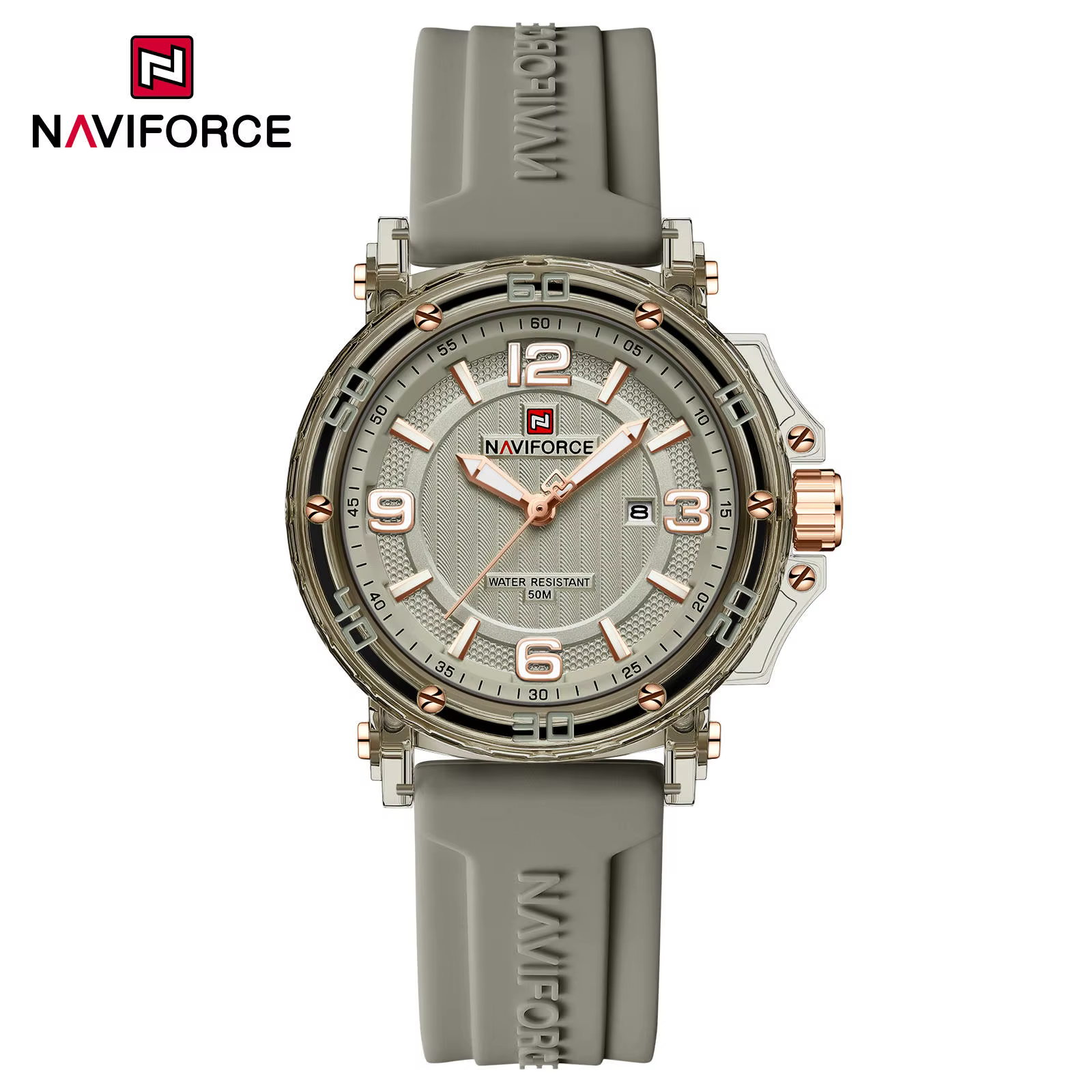 ساعت مچی زنانه ناوی‌فورس مدل Naviforce 7125 - خاکستری