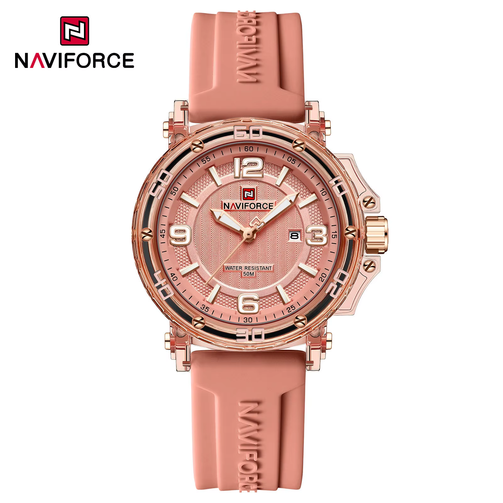 ساعت مچی زنانه ناوی‌فورس مدل Naviforce 7125 - صورتی