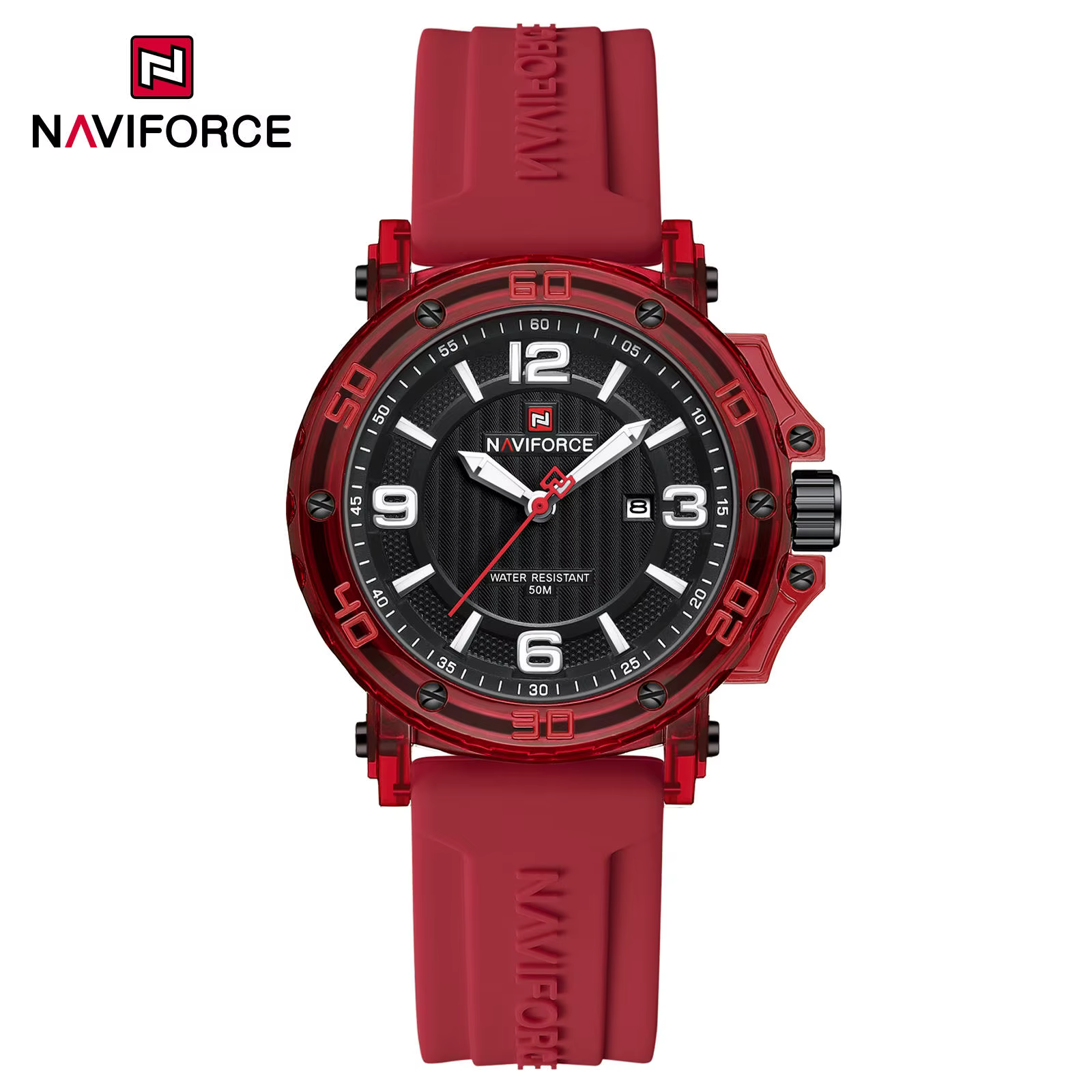 ساعت مچی زنانه ناوی‌فورس مدل Naviforce 7125 - قرمز