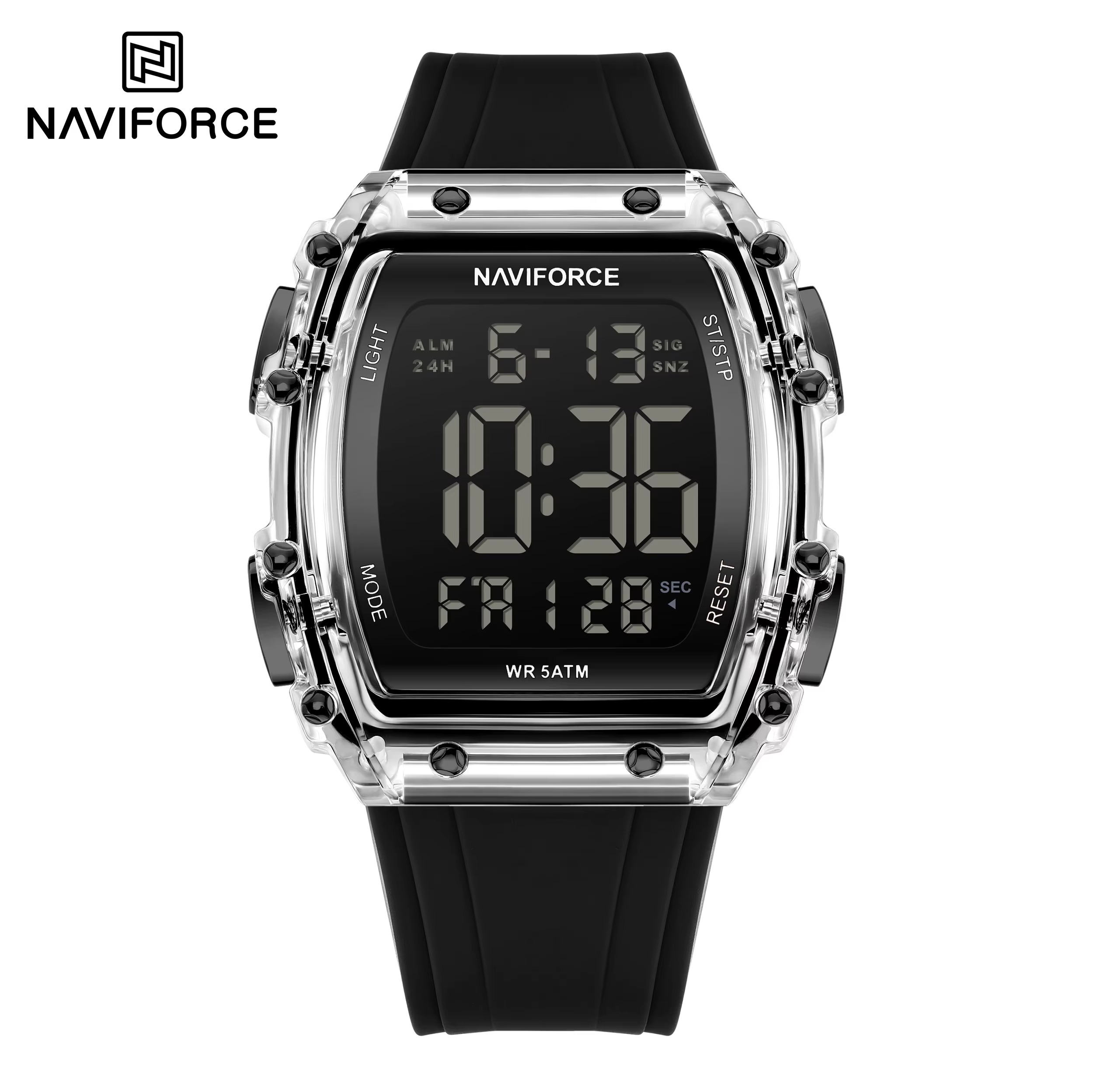 ساعت مچی مردانه نیوی فورس مدل NAVIFORCE 6107 - نقره ای مشکی