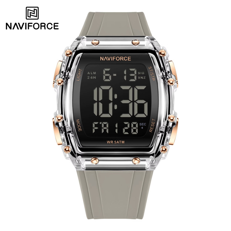 ساعت مچی مردانه نیوی فورس مدل NAVIFORCE 6107 - خاکستری کم رنگ