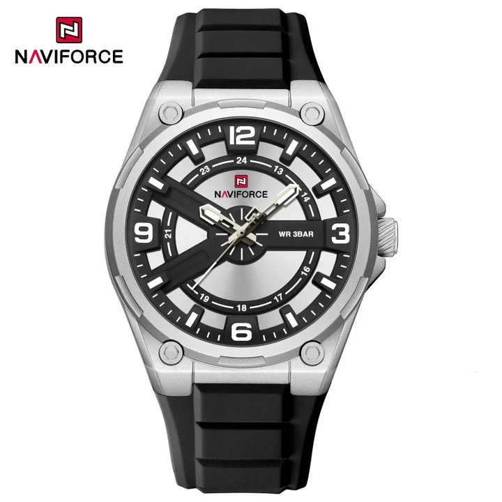 ساعت مچی مردانه نیوی فورس مدل NAVIFORCE 9260 - نقره ای سفید مشکی