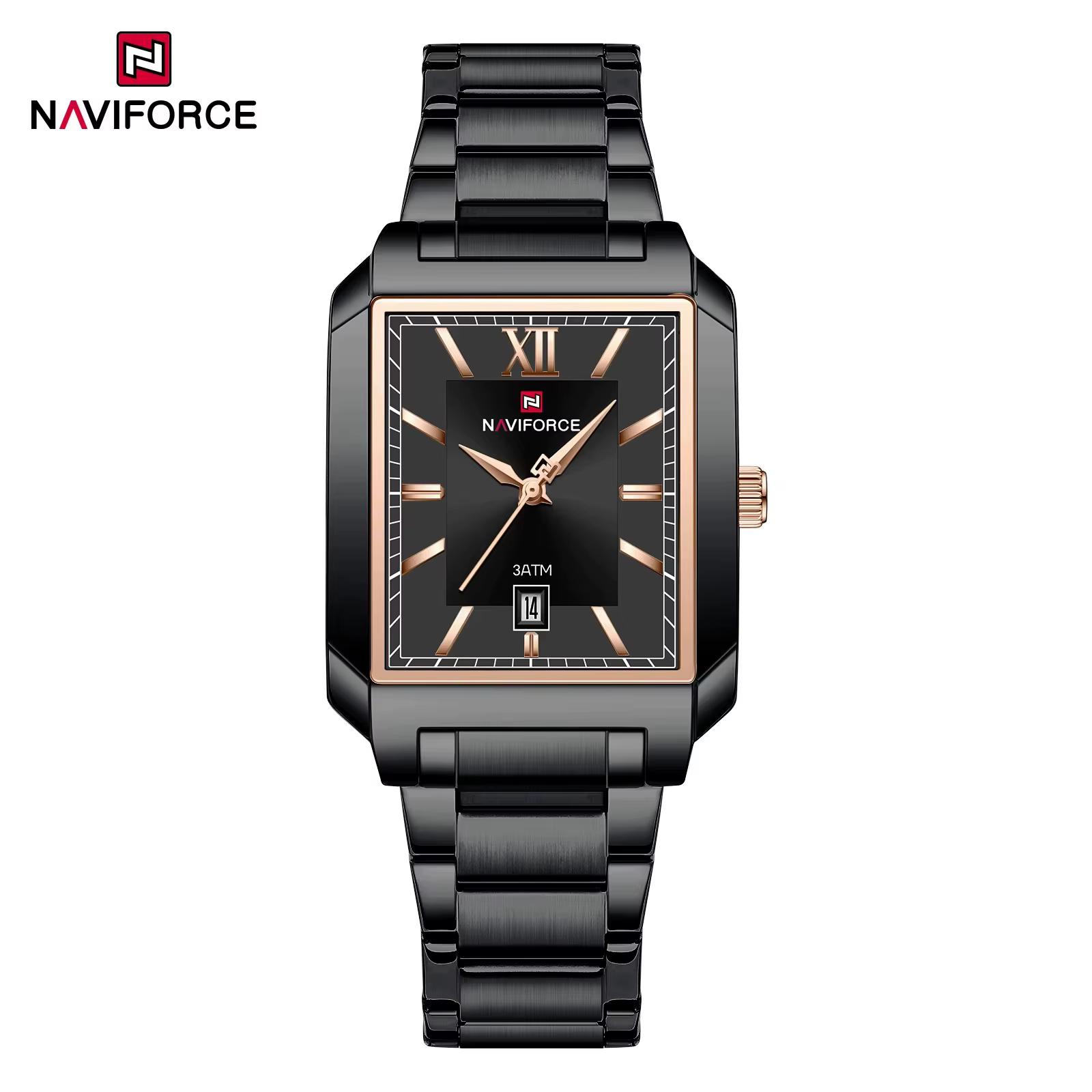 ساعت مچی مردانه نیوی فورس مدل NAVIFORCE 9251 - مشکی رزگلد
