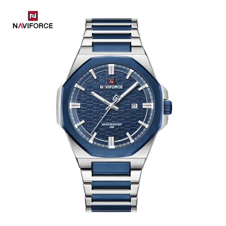 ساعت مچی مردانه نیوی فورس مدل NAVIFORCE 9245 - نقره ای آبی