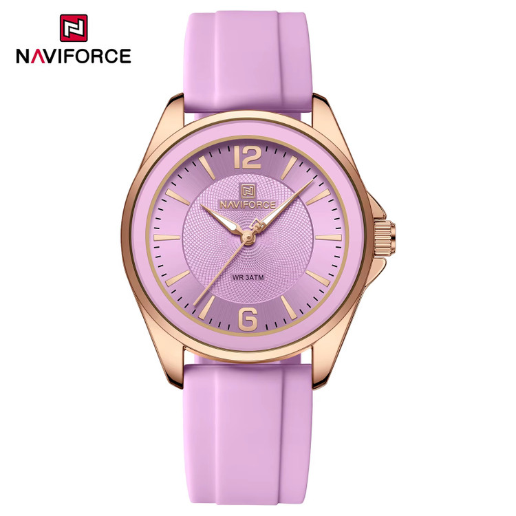 ساعت مچی زنانه نیوی فورس مدل NAVIFORCE 5068 - رزگلد بنفش