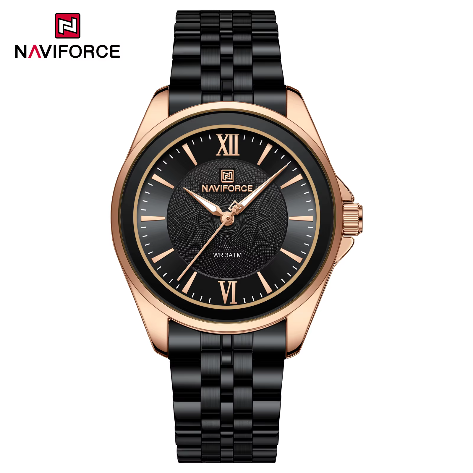 ساعت مچی زنانه NAVIFORCE 5067 - مشکی رزگلد