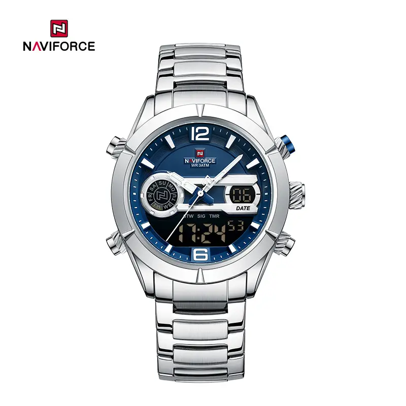ساعت مچی مردانه نیوی‌فورس Naviforce 9232 - نقره ای آبی