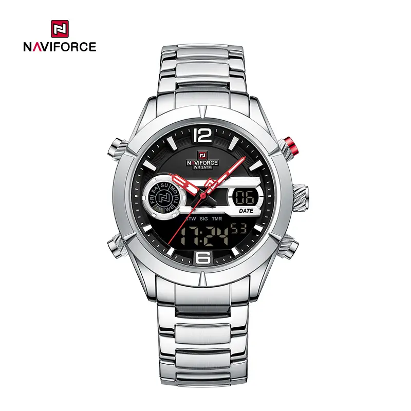 ساعت مچی مردانه نیوی‌فورس Naviforce 9232 - نقره ای مشکی