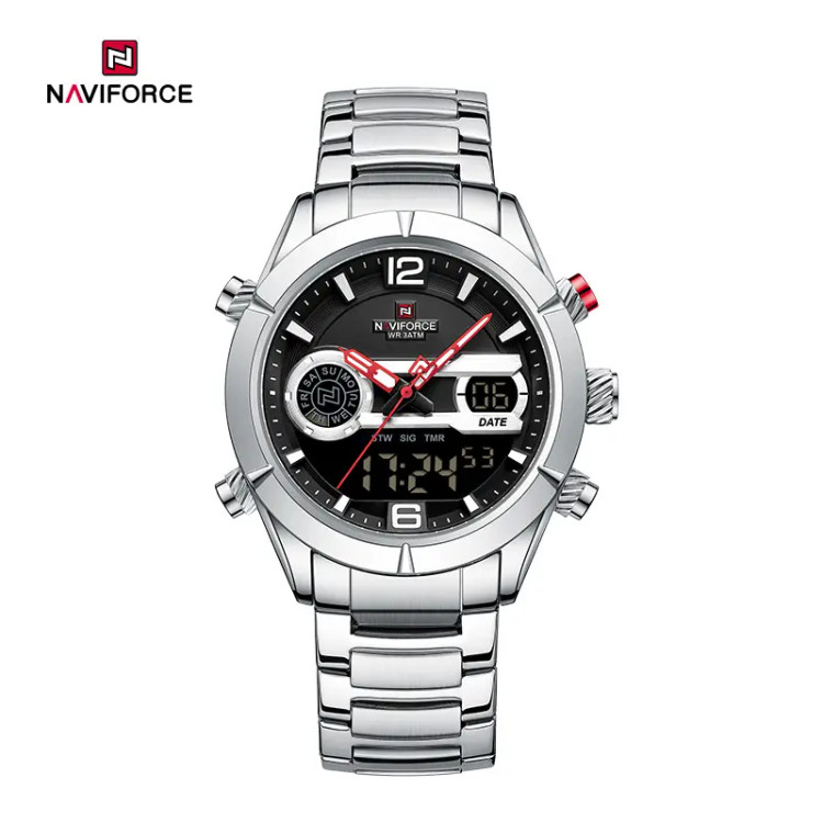 ساعت مچی مردانه نیویفورس Naviforce 9232 - نقره ای مشکی