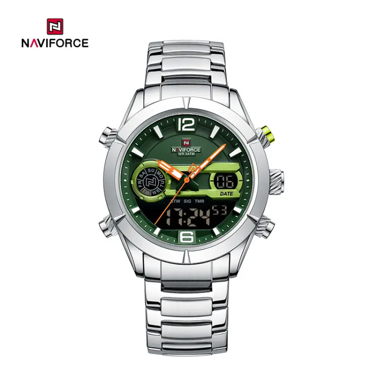 ساعت مچی مردانه نیویفورس Naviforce 9232 - نقره ای سبز