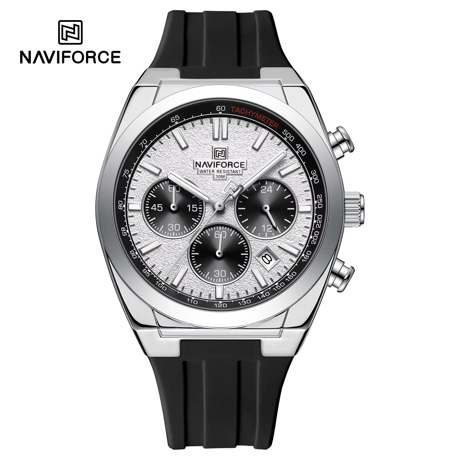 ساعت مچی مردانه NAVIFORCE 8080 - نقره ای مشکی