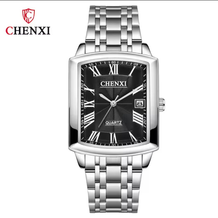ساعت مچی مردانه استیل چنکسی مدل CHENXI 079 - نقره ای مشکی