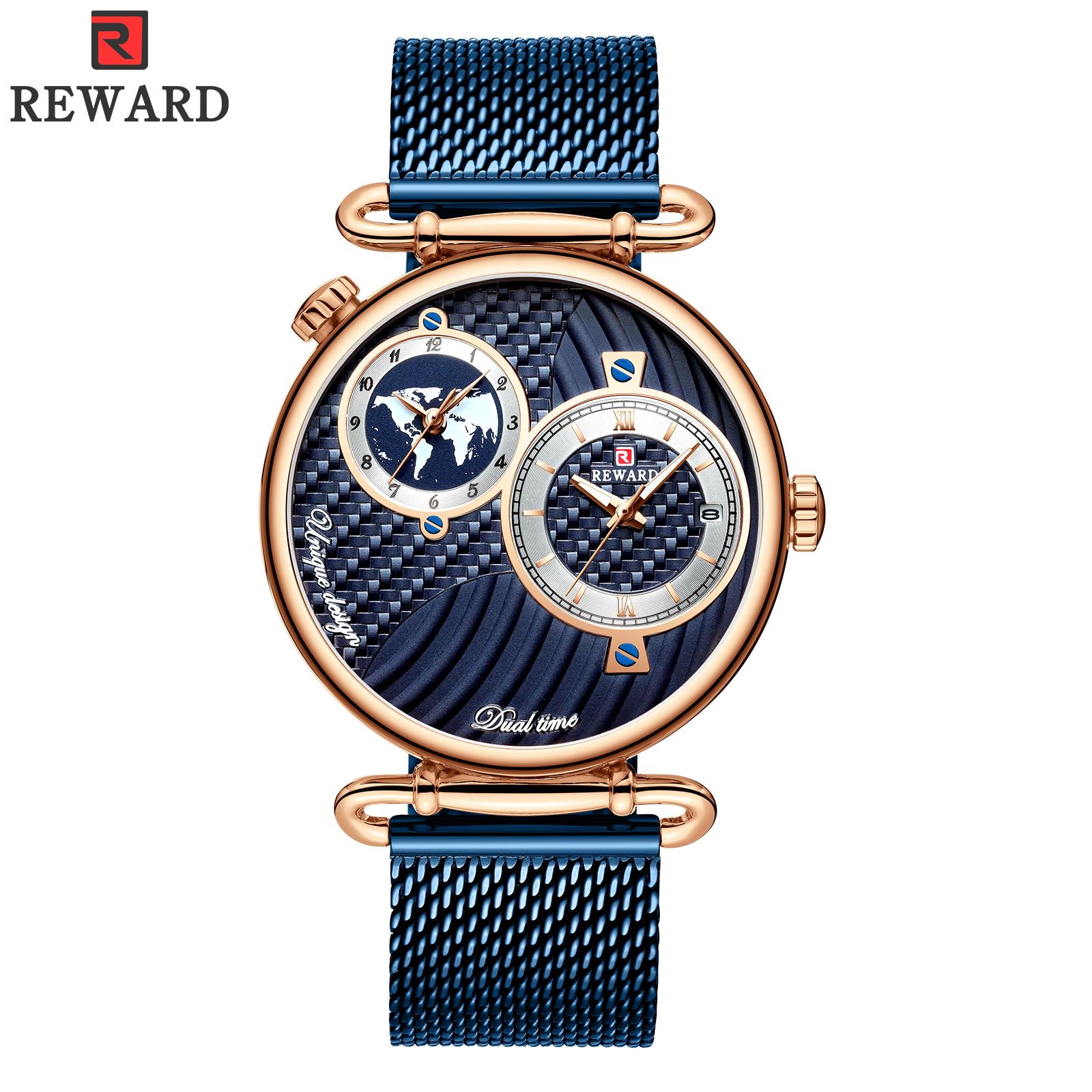 ساعت مچی مردانه ریوارد مدل REWARD 62002 - رزگلد ابی