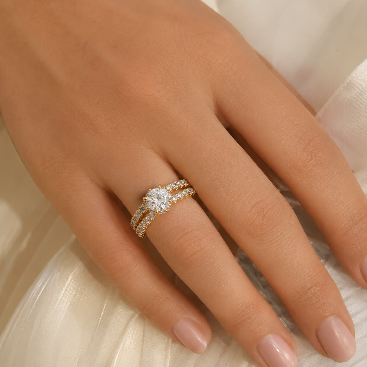 انگشتر تمام نگین ژوپینگ کد 3076